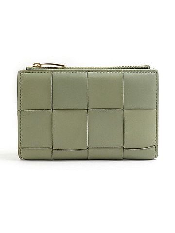 Bottega Veneta Bottega Veneta Women's Green Leather Bi-fold Wallet r10926g (view 1)