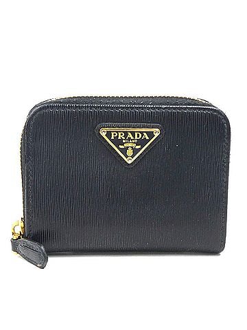 Prada Prada wallet, coin purse, leather, black, unisex, r10911a (view 1)