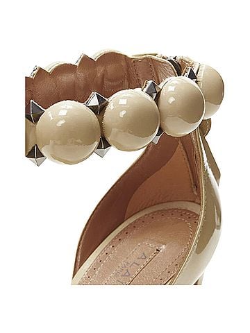 Alaïa Alaia La Bombe ball embellished studded nude patent high heel sandal (view 2)