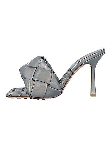 Bottega Veneta Bottega Veneta Metallic grey Lido Mules (view 2)