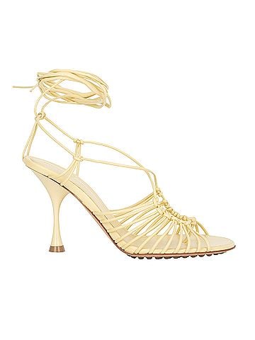Bottega Veneta Bottega Veneta Dot Leather Sandals Beige (view 2)