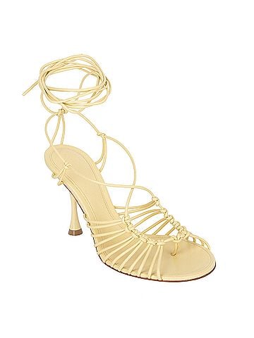 Bottega Veneta Bottega Veneta Dot Leather Sandals Beige (view 1)