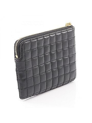 Céline Celine Coin & Card Pouch with C Charm, Leather Wallet, Women's, Black, 10B823BFL.38NO (view 2)