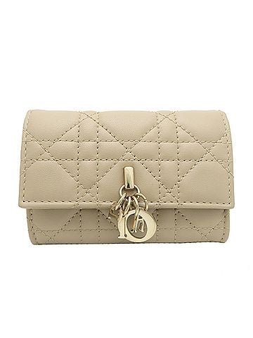 Christian Dior Christian Dior Glycine Women's Wallet/Coin Case S0966ONMJ M51U Lamb Beige (view 1)