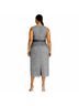 Mac Duggal Damask Marled Ombre Snake Print Solid Stripes Silver Gray Cocktail Dress Size 16 - photo 7