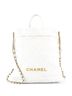 Chanel 100% Leather White 22 Chain Backpack Quilted Calfskin Medium One size - photo 1