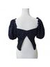 Reformation Polka Dots Blue Pink Short Sleeve Blouse Size 4 - photo 6