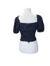 Reformation Polka Dots Blue Pink Short Sleeve Blouse Size 4 - photo 2