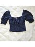 Reformation Polka Dots Blue Pink Short Sleeve Blouse Size 4 - photo 7