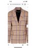 Maje Checkered-gingham Brown Blue Blazer Size 6 - photo 4