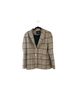 Maje Checkered-gingham Brown Blue Blazer Size 6 - photo 1