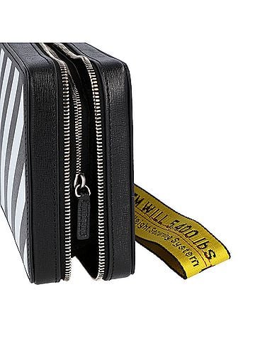 OFF-WHITE Off White Diagonal Bag In Black & White (view 2)