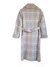 Reformation Plaid Multi Color Tan White Coat Size M - photo 2