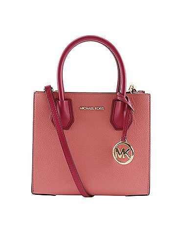 Michael Kors Michael Kors MERCER Handbag, 2-Way Shoulder Bag, 35S1GM9M2T, Leather, Pink/Red, 2-Way, A5 Size, Open, Women's (view 1)