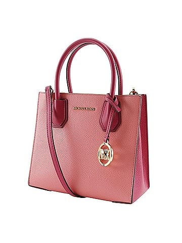 Michael Kors Michael Kors MERCER Handbag, 2-Way Shoulder Bag, 35S1GM9M2T, Leather, Pink/Red, 2-Way, A5 Size, Open, Women's (view 2)