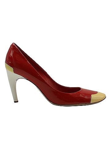 Roger Vivier Roger Vivier Colorblock Pumps in Red Patent Leather (view 1)