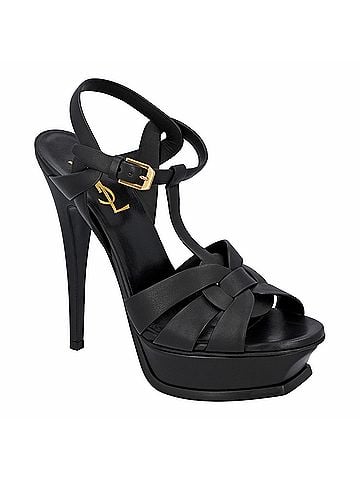 Saint Laurent Saint Laurent Tribute Platform Sandals Black (view 1)