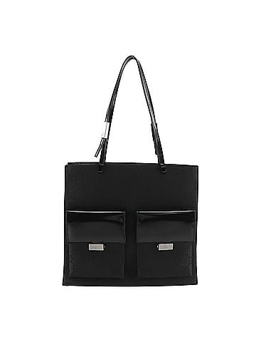 Gucci Gucci GUCCI Tote Bag GG Canvas Black A5 Open Women's (view 1)