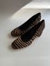Charlotte Stone Animal Print Zebra Print Ivory Tan Heels Size 9 - photo 5
