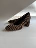 Charlotte Stone Animal Print Zebra Print Ivory Tan Heels Size 9 - photo 6
