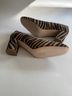 Charlotte Stone Animal Print Zebra Print Ivory Tan Heels Size 9 - photo 8