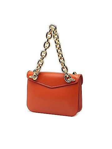 Bottega Veneta Bottega Veneta Mount Chain Handbag/Shoulder Bag, 2-Way, Orange Leather, Women's (view 2)