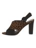 Diane von Furstenberg 100% Leather Animal Print Black Brown Heels Size 6 - photo 1
