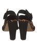 Diane von Furstenberg 100% Leather Animal Print Black Brown Heels Size 6 - photo 3