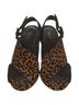 Diane von Furstenberg 100% Leather Animal Print Black Brown Heels Size 6 - photo 2