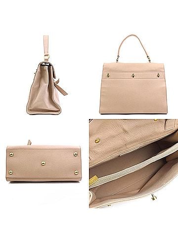 Saint Laurent Saint Laurent Muse Two handbag/shoulder bag in pink beige leather, women's, r10941g (view 2)