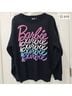 Barbie Print Black Multi Color Pullover Sweater Size L - photo 3