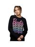 Barbie Print Black Multi Color Pullover Sweater Size L - photo 1