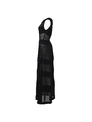 Temperley LONDON Temperley London Maxi Sleeveless Knit Dress in Black Cotton (view 2)