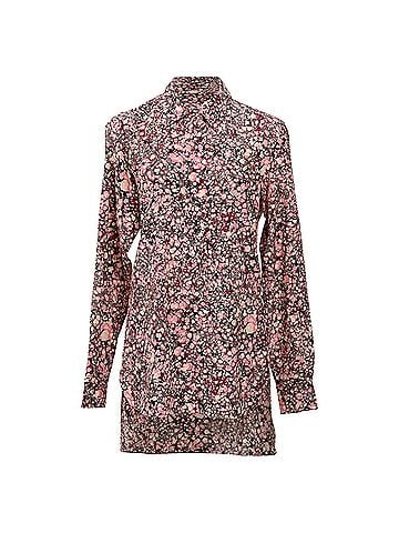 Victoria Beckham  Victoria Beckham Printed Long Back Shirt in Multicolor Viscose (view 1)