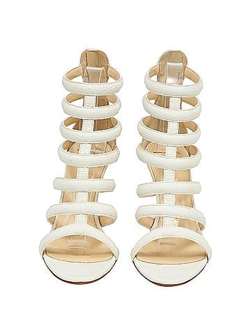 Giuseppe Zanotti Giuseppe Zanotti Caged Strappy Sandals in White Leather (view 2)