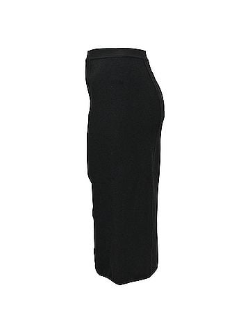 Giorgio Armani Giorgio Armani Midi High-Waisted Pencil Skirt in Black Wool (view 2)