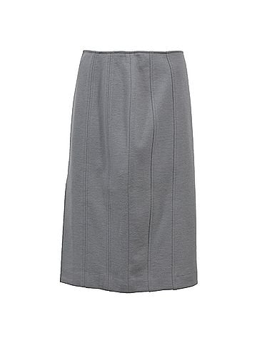 Maison Margiela Maison Margiela Panelled Pencil Skirt in Grey Wool (view 1)