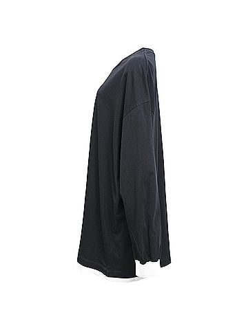Maison Margiela Maison Margiela Crewneck Mini Sweater Dress in Black Cotton (view 2)