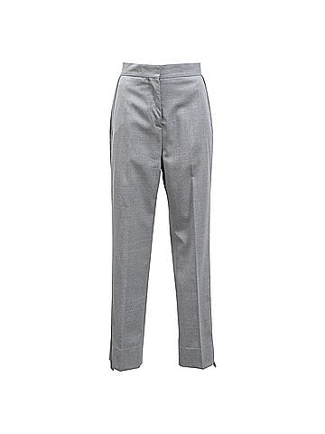Burberry Burberry Straight Leg Trousers in Grey Polyester (view 1)