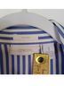 Chico's 100% Cotton Stripes Blue White Button-Down Shirt Size 1 - photo 3