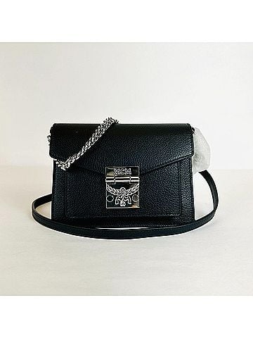MCM Tracy Patricia Black Leather Mini Crossbody Bag (view 2)