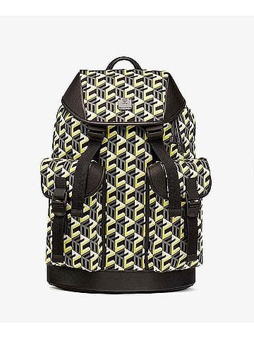 MCM Brandenburg Yellow/Black Cubic Monogram Unisex Nylon Backpack (view 1)