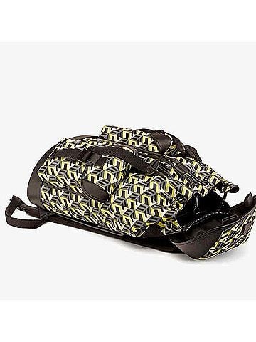 MCM Brandenburg Yellow/Black Cubic Monogram Unisex Nylon Backpack (view 2)