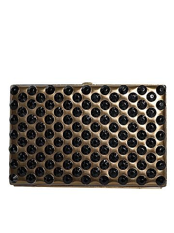 Dolce & Gabbana Basic Gold Crystal Bifold Clutch Evening Party Women Purse Women's Bag (view 1)