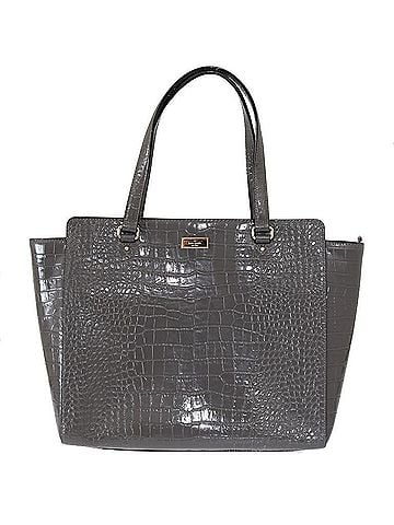 Kate Spade New York Grey Croc Embossed Leather Elissa Bristol Drive Tote HandWomen's Women's Bag (view 1)