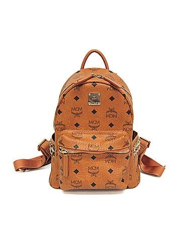 MCM MCM Visetos Mini MMK6SVE41C0001 Women's Coated Canvas Backpack Brown (view 1)