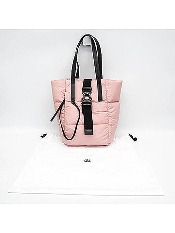 Moncler Moncler XANDER Tote Small H209B5D00002 Women's Nylon,Down Tote Bag Black,Pink (view 2)