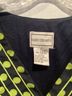 Karin Stevens 100% Polyester Polka Dots Black Green Casual Dress Size 10 - photo 5