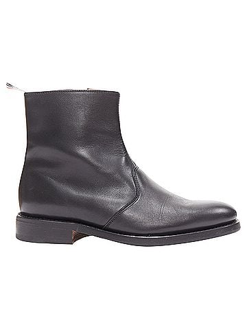 Thom Browne Thom Browne leather tab zip ankle boots (view 1)