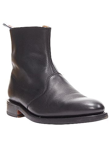 Thom Browne Thom Browne leather tab zip ankle boots (view 2)